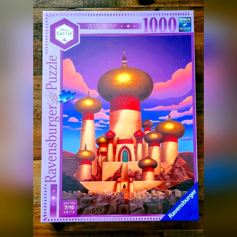 Disney! Ravensburger Jasmine Castle Aladdin 1000 Piece Puzzle Limited Release!